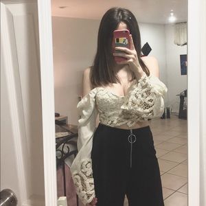 Ritmo di Perla crop crochet top